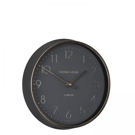 Hampton Black 25cm Wall Clock (AMC10005)